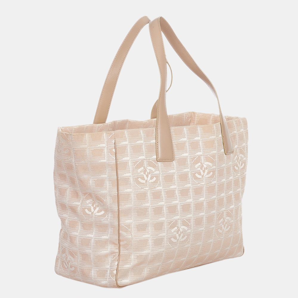 

Chanel Brown/Beige New Travel Line Nylon Tote Bag