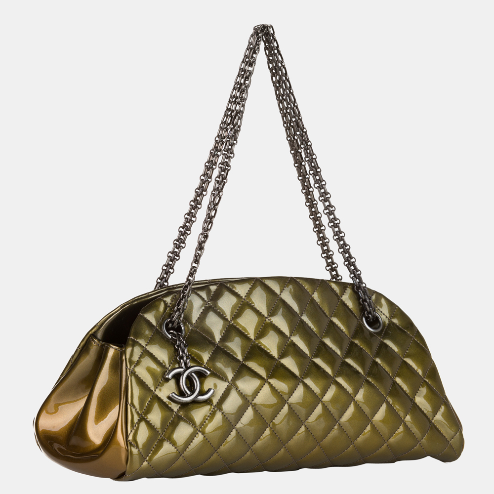 

Chanel Gold Mademoiselle Lambskin Leather Bowling Bag