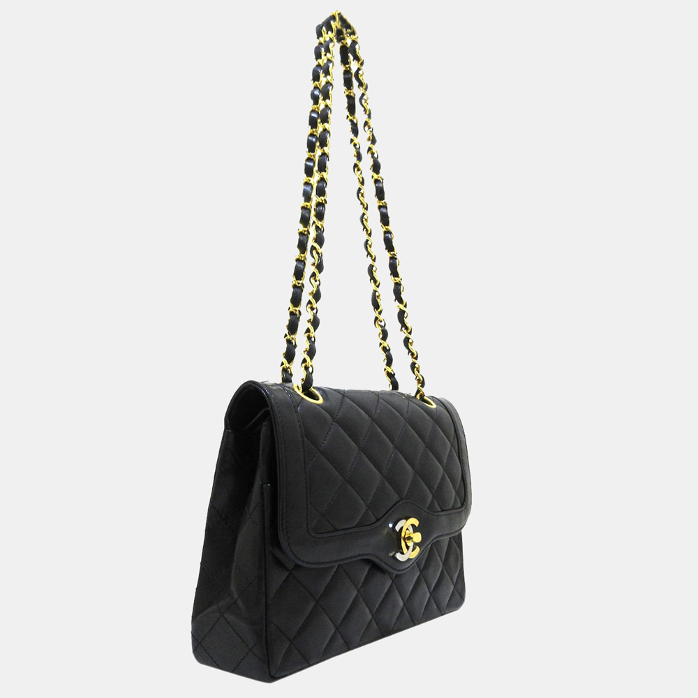 

Chanel Black Timeless Lambskin Double Flap Bag