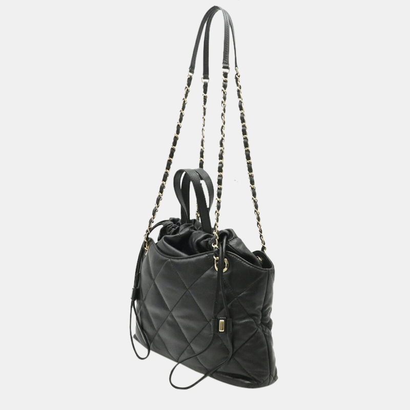 

Chanel Black Quilted Lambskin Leather CC shoulder bag