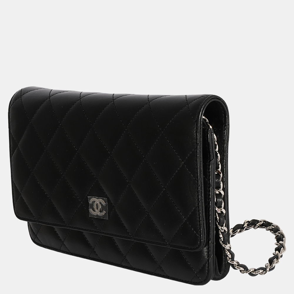 

Chanel Black Quilted Lambskin Classic Wallet on Chain