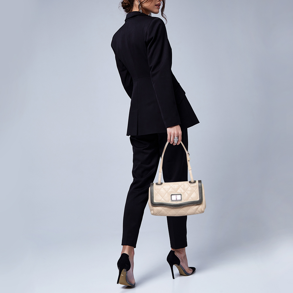 

Chanel Beige/Brown Quilted Leather Reissue Shoulder Bag, Cream