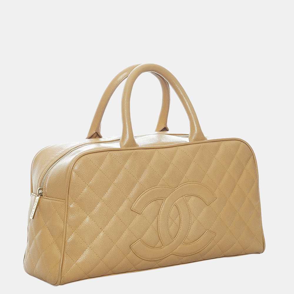 

Chanel Brown Matelasse Caviar Leather Handbag
