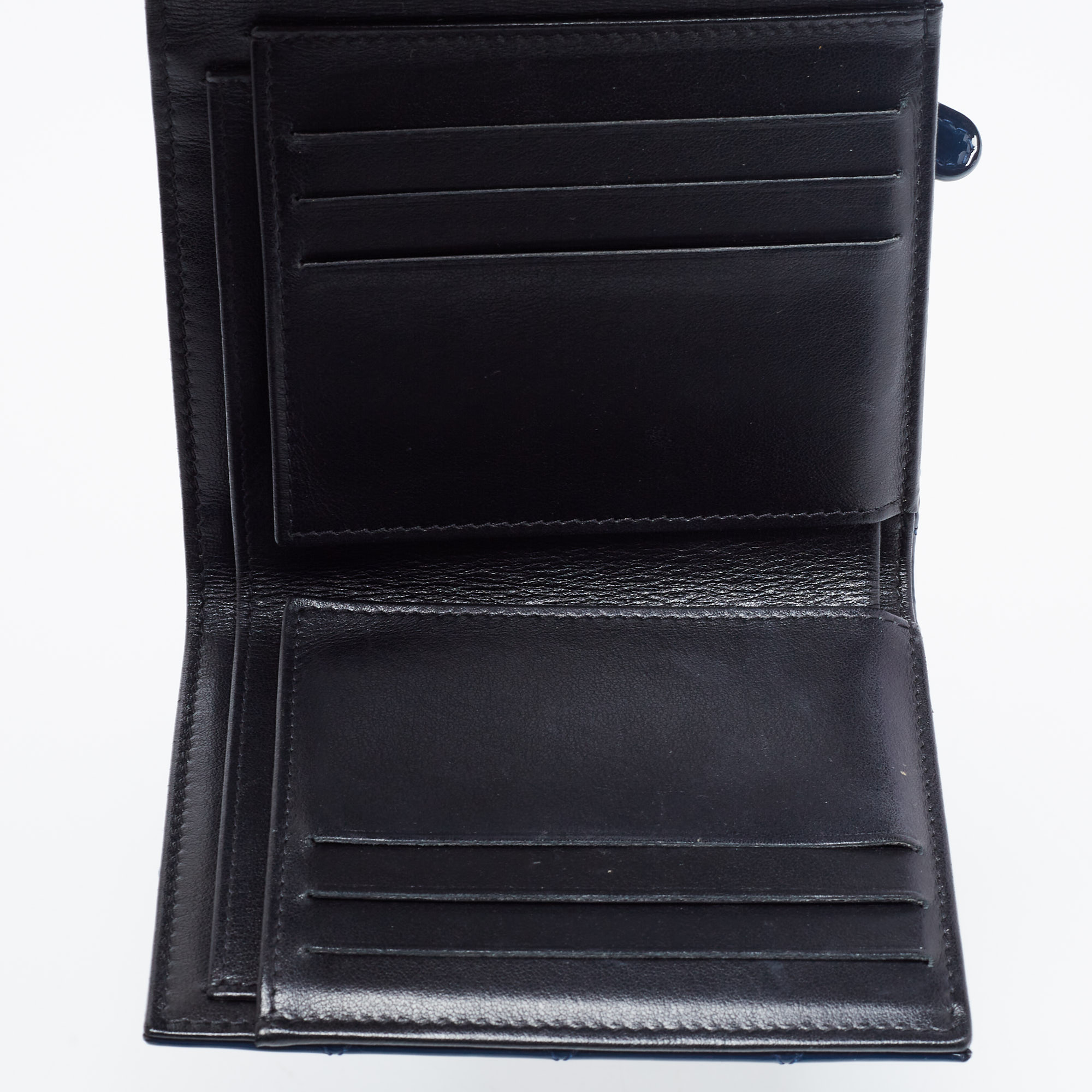 

Chanel Blue Patent Leather CC Wallet