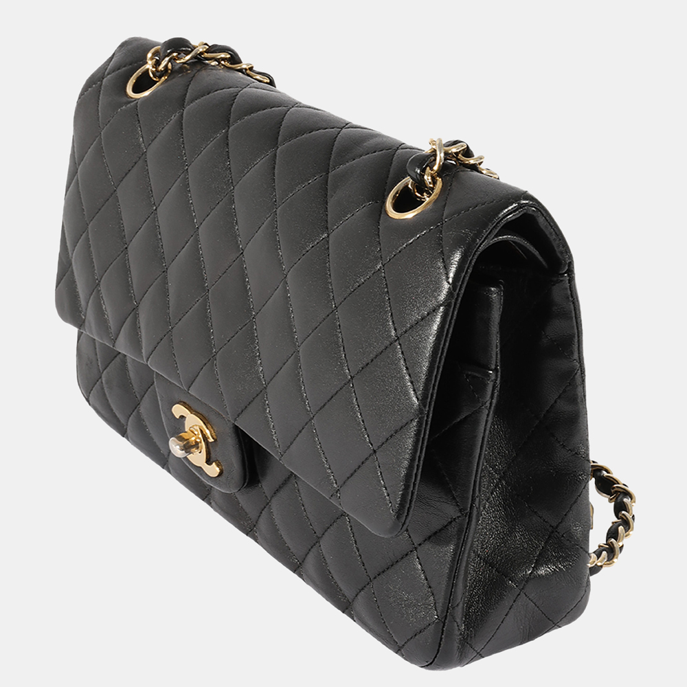 

Chanel Black Quilted Lambskin  Classic Double Flap Bag