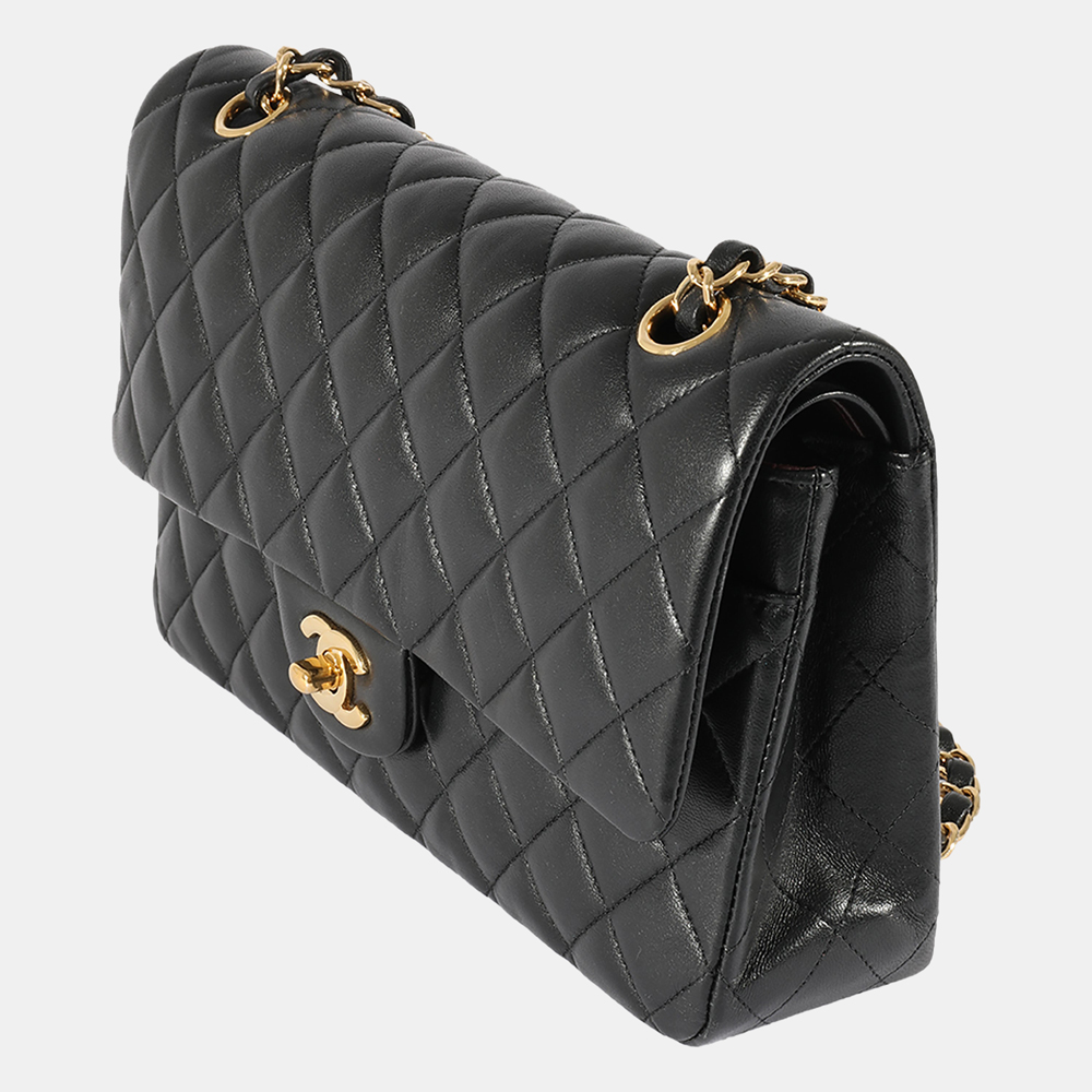 

Chanel Quilted Leather  Classic Double Flap Shoulder Bag, Black