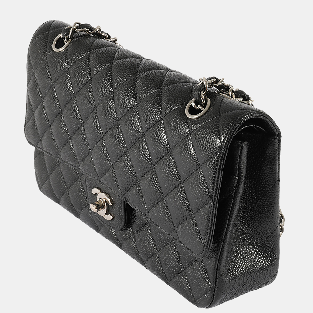 

Chanel Black Quilted Caviar  Classic Double Flap Bag