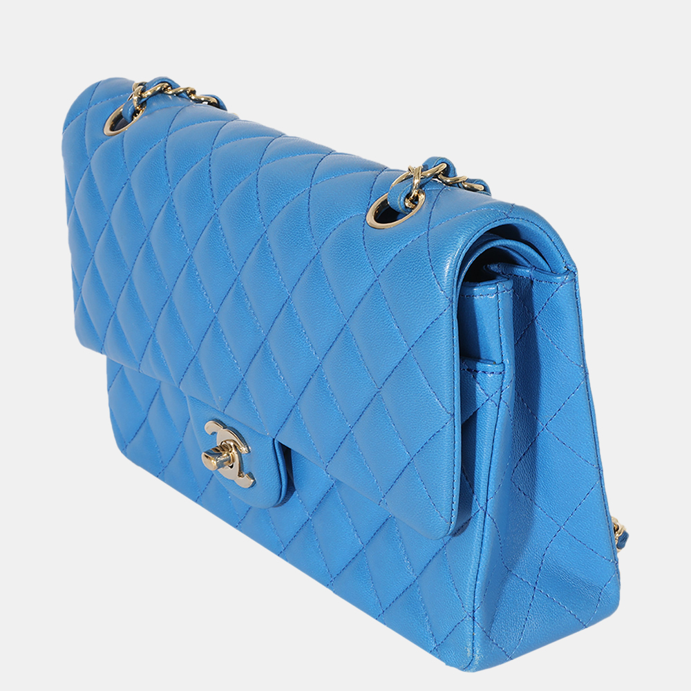 

Chanel Blue Quilted Lambskin  Double Flap Bag