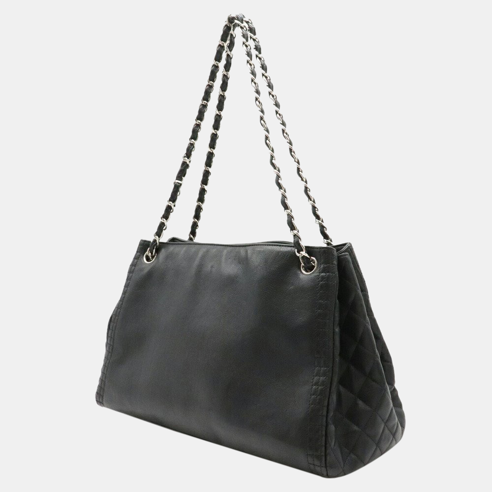 

Chanel Black Leather CC Tote Bag