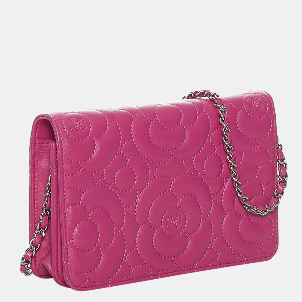 

Chanel Pink Camellia Wallet On Chain