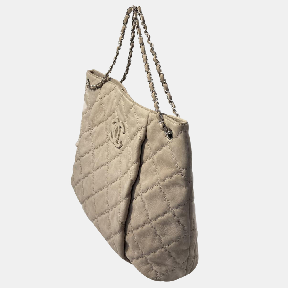 

Chanel Beige Double Stitch Large Hamptons Shopping Tote