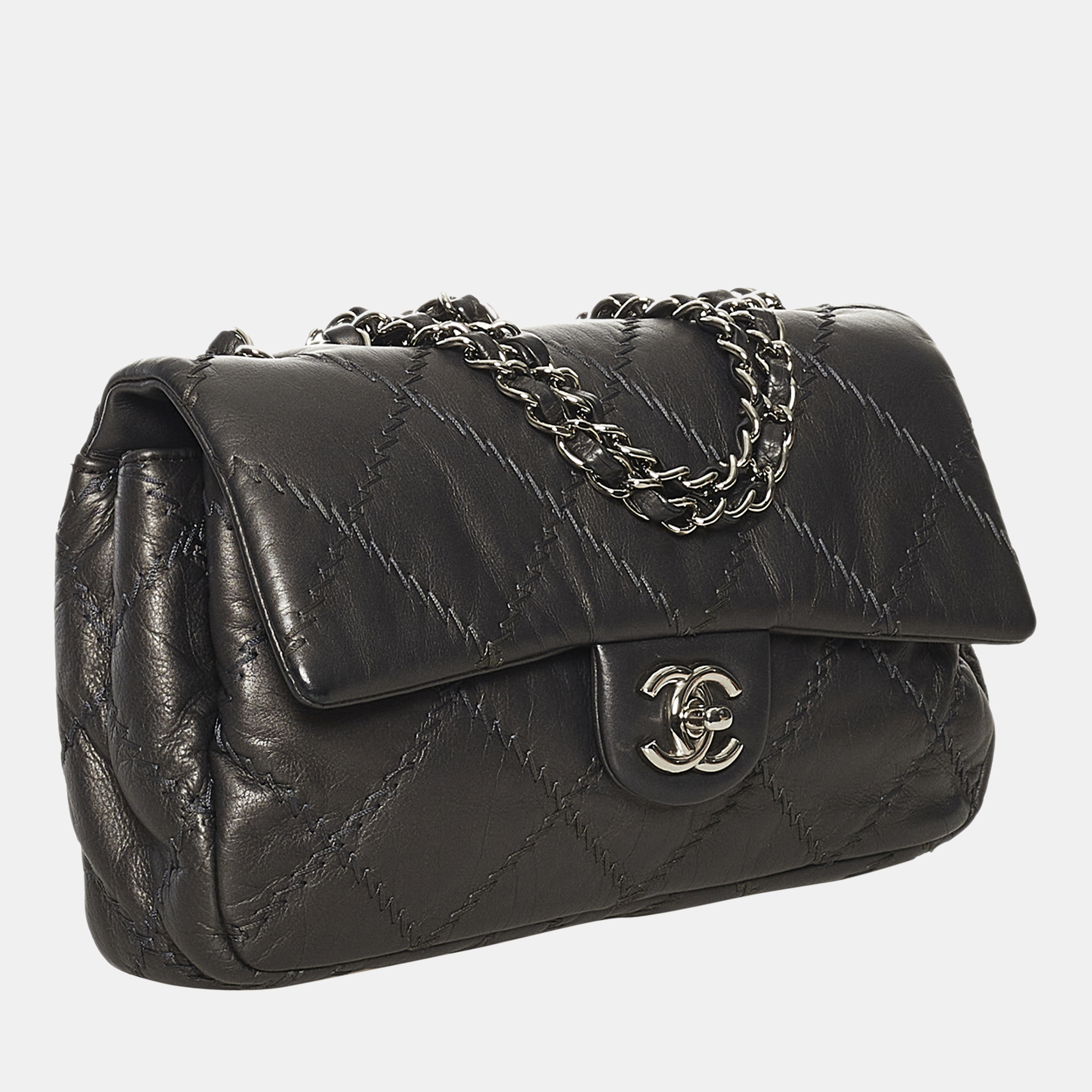 

Chanel Grey Ultra Stitch Flap Shoulder Bag