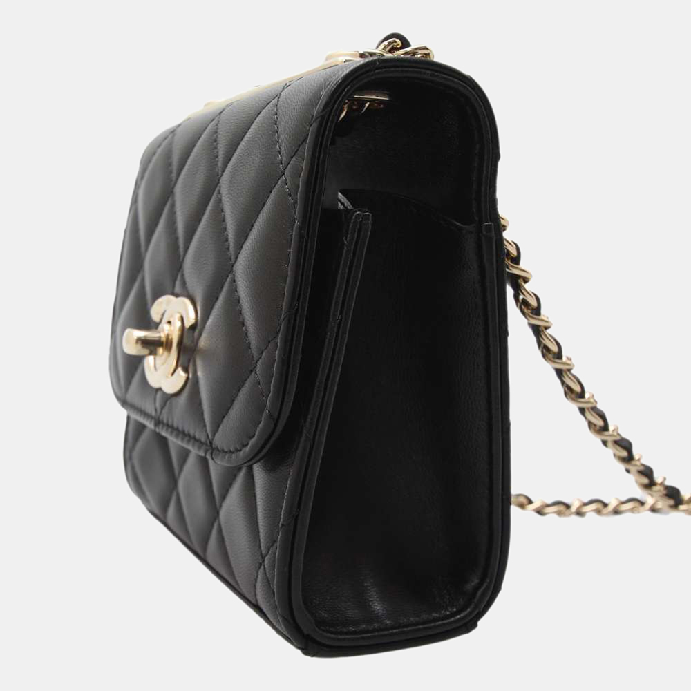 

Chanel Black Leather CC Mini Flap Bag