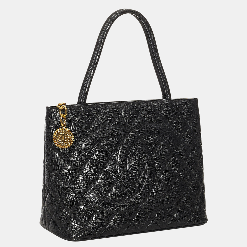 

Chanel Black Caviar Medallion Tote