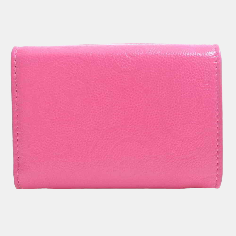 

Chanel Pink Leather CC Flap Wallet