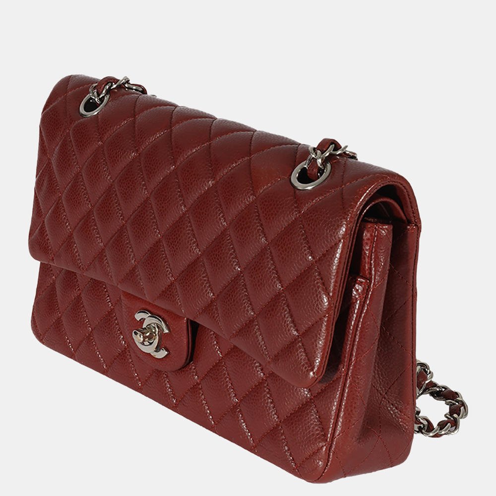 

Chanel Red Quilted Caviar Leather Medium Classic Double Flap Bag