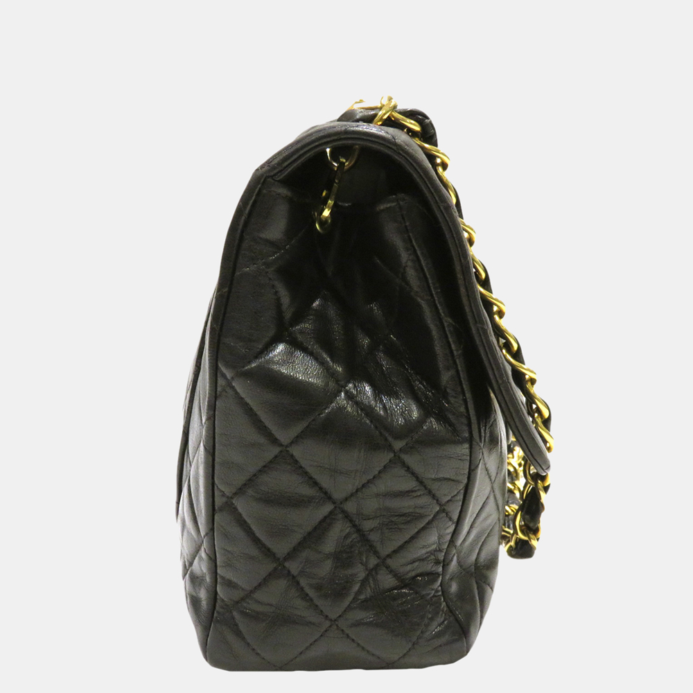 

Chanel Black Matelasse Lambskin Leather Flap Bag