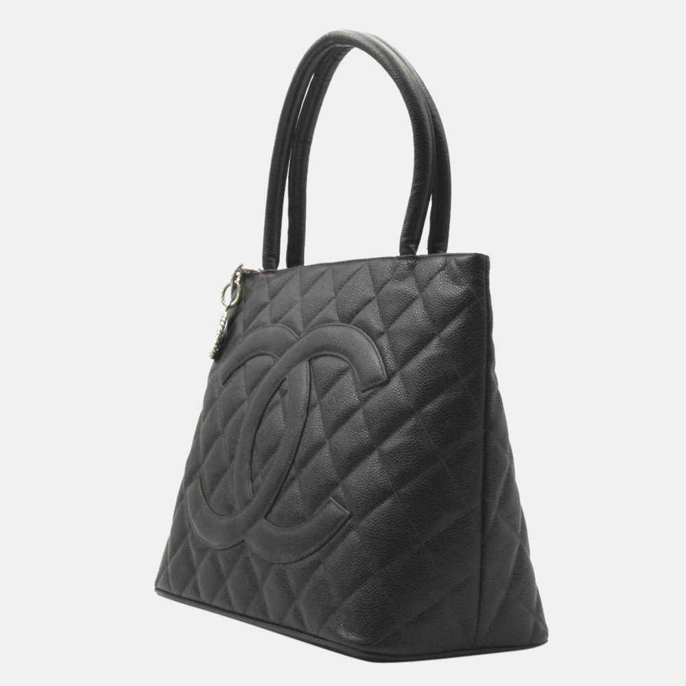 

Chanel Black Caviar Leather Medallion Tote