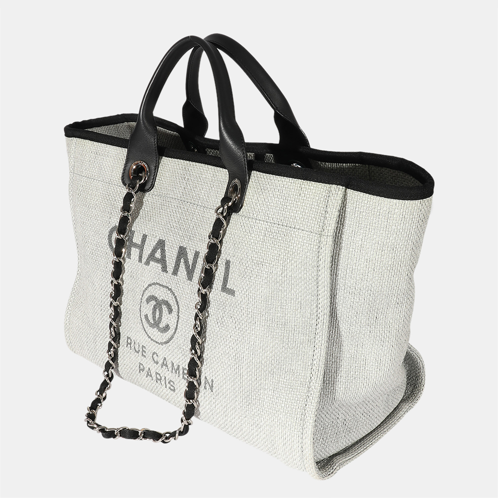 

Chanel Grey/Black Canvas Deauville 2016 Tote Bag