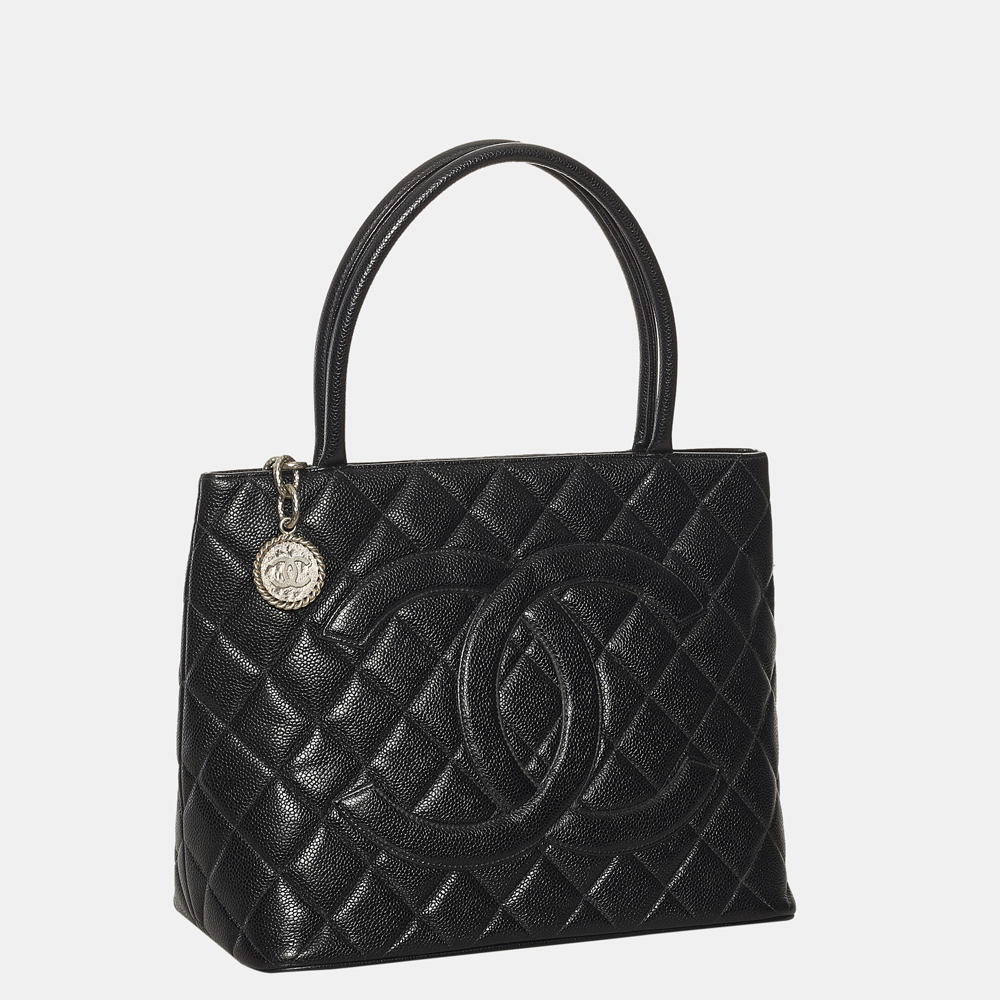 

Chanel Black Medallion Caviar Tote