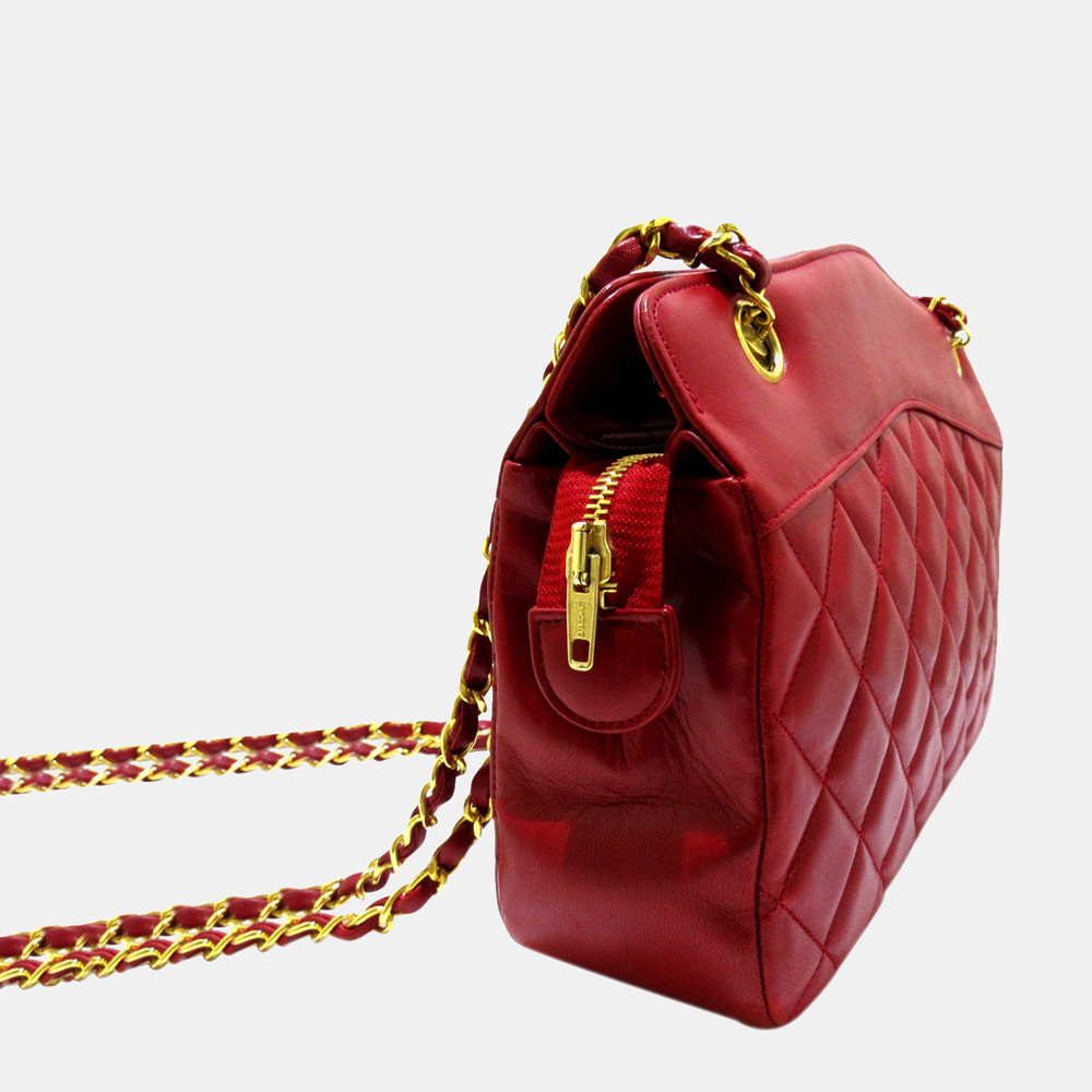 

Chanel Red Matelasse Shoulder Bag