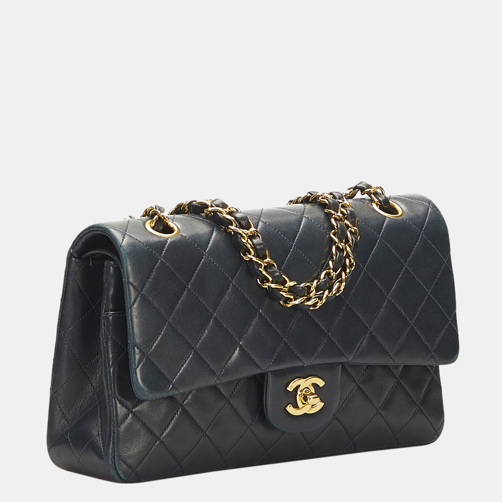 

Chanel Navy Blue Timeless Classic Flap Double Medium