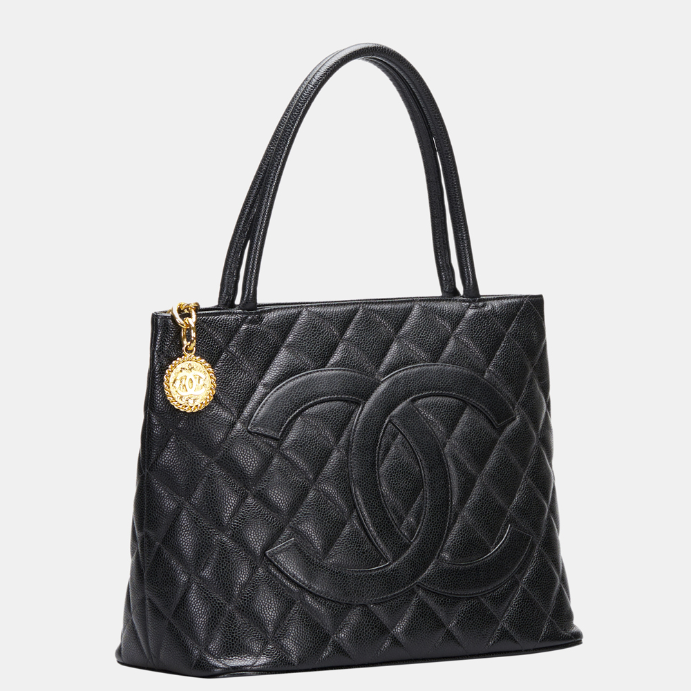 

Chanel Black Caviar Medallion Tote