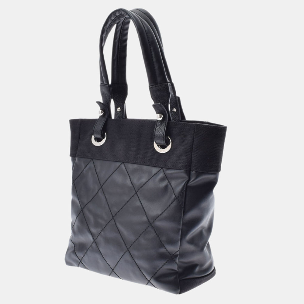 

Chanel Black leather Paris Biarritz PM Bag