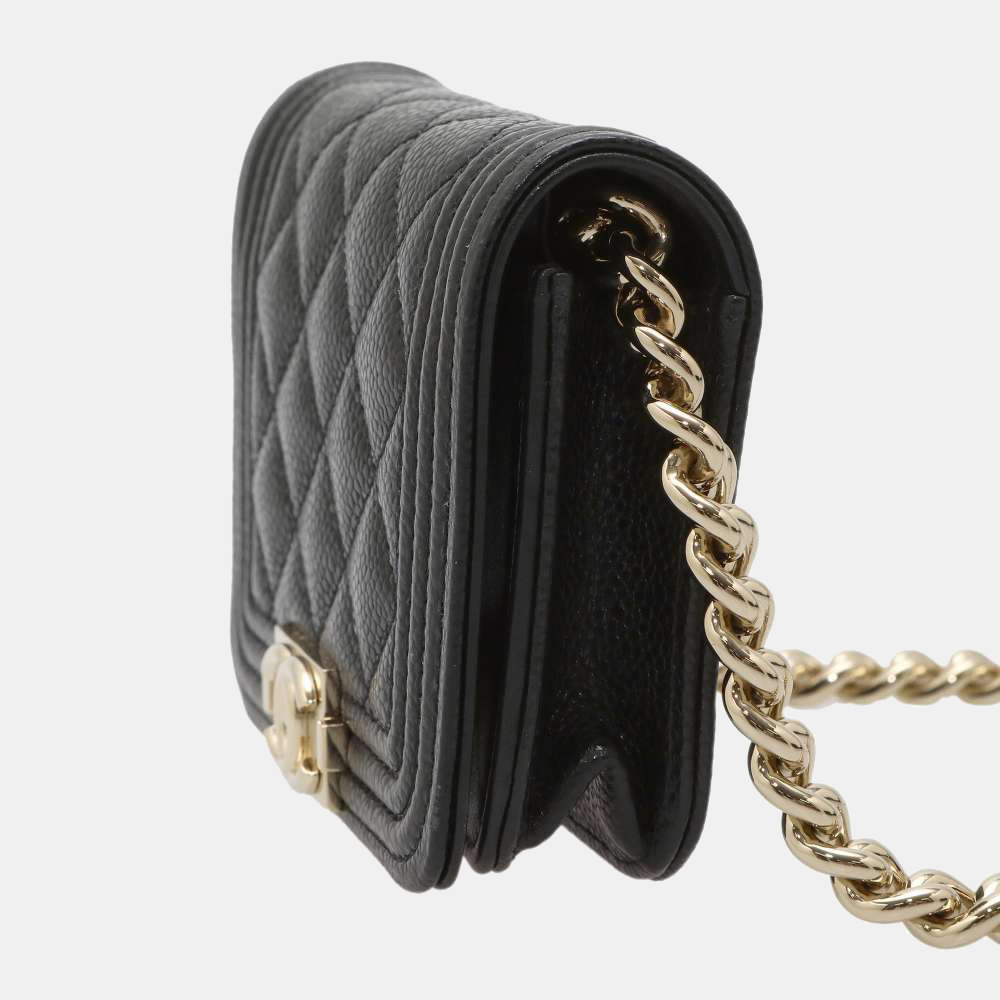 

Chanel Black Caviar Leather Boy Belt Bag