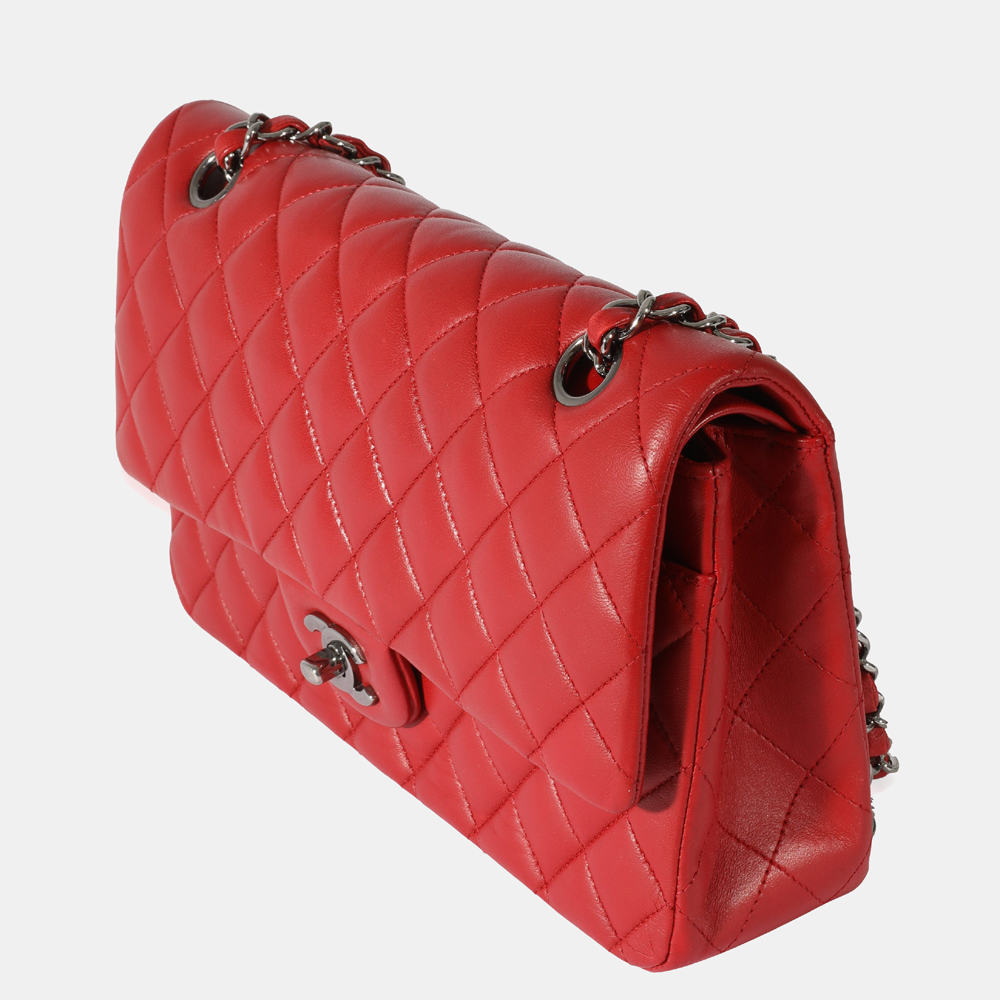 

Chanel Burgundy Lambskin Leather  Classic Double Flap Shoulder Bag