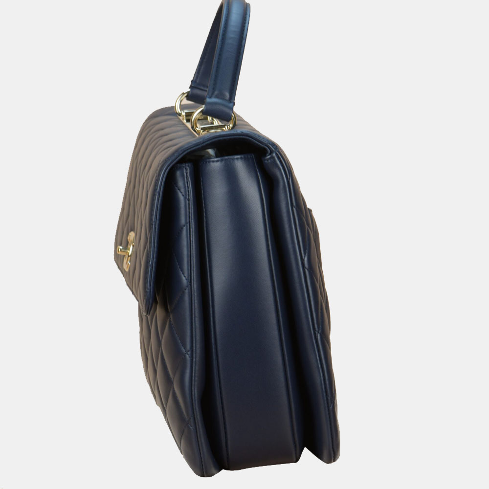 

Chanel Navy Blue Lambskin Leather Trendy CC 2014 Shoulder Bag
