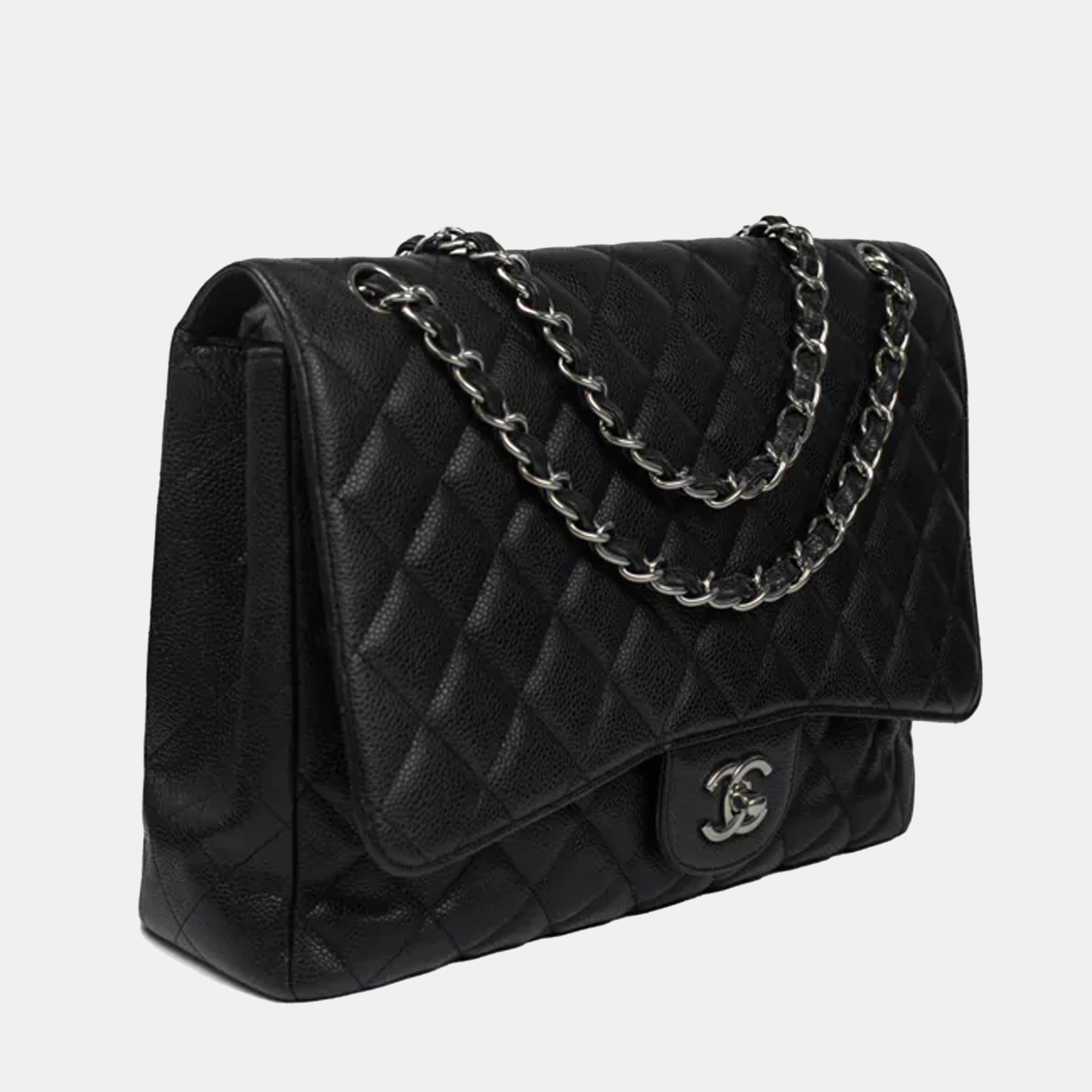 

Chanel Black Quilted Leather Maxi Classic Flap Bag