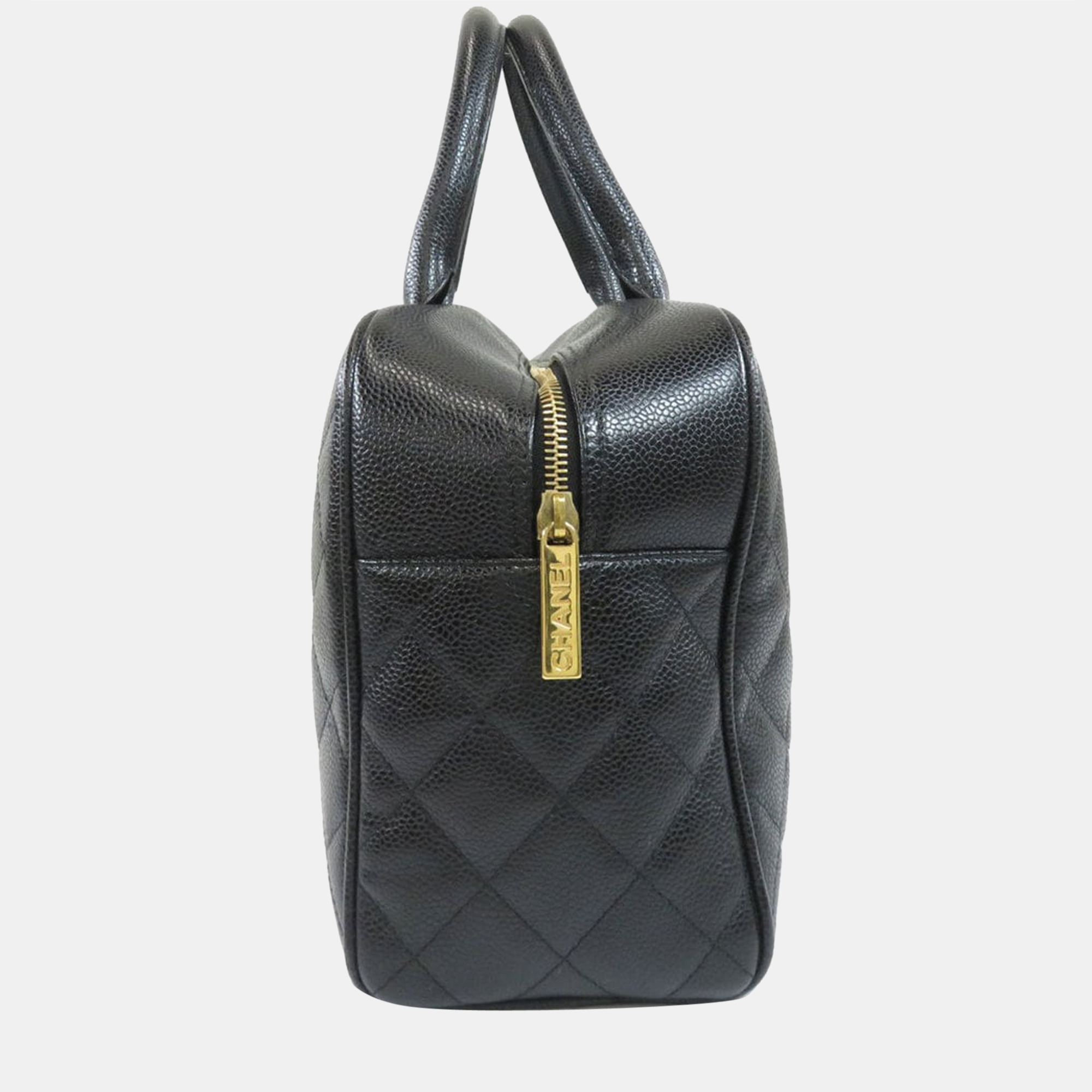 

Chanel Black Quilted Caviar Leather Timeless CC Bowler Bag