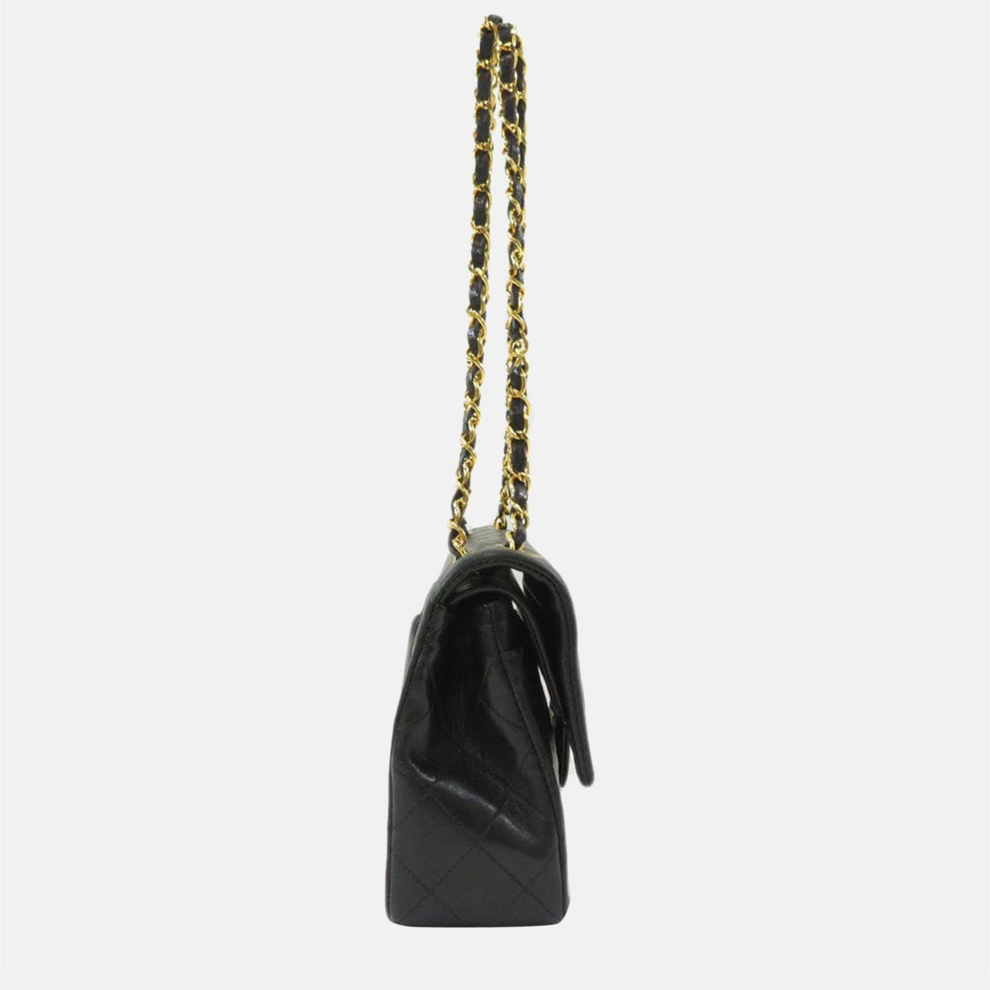 

Chanel Black Leather Small Classic Double Flap Shoulder Bag