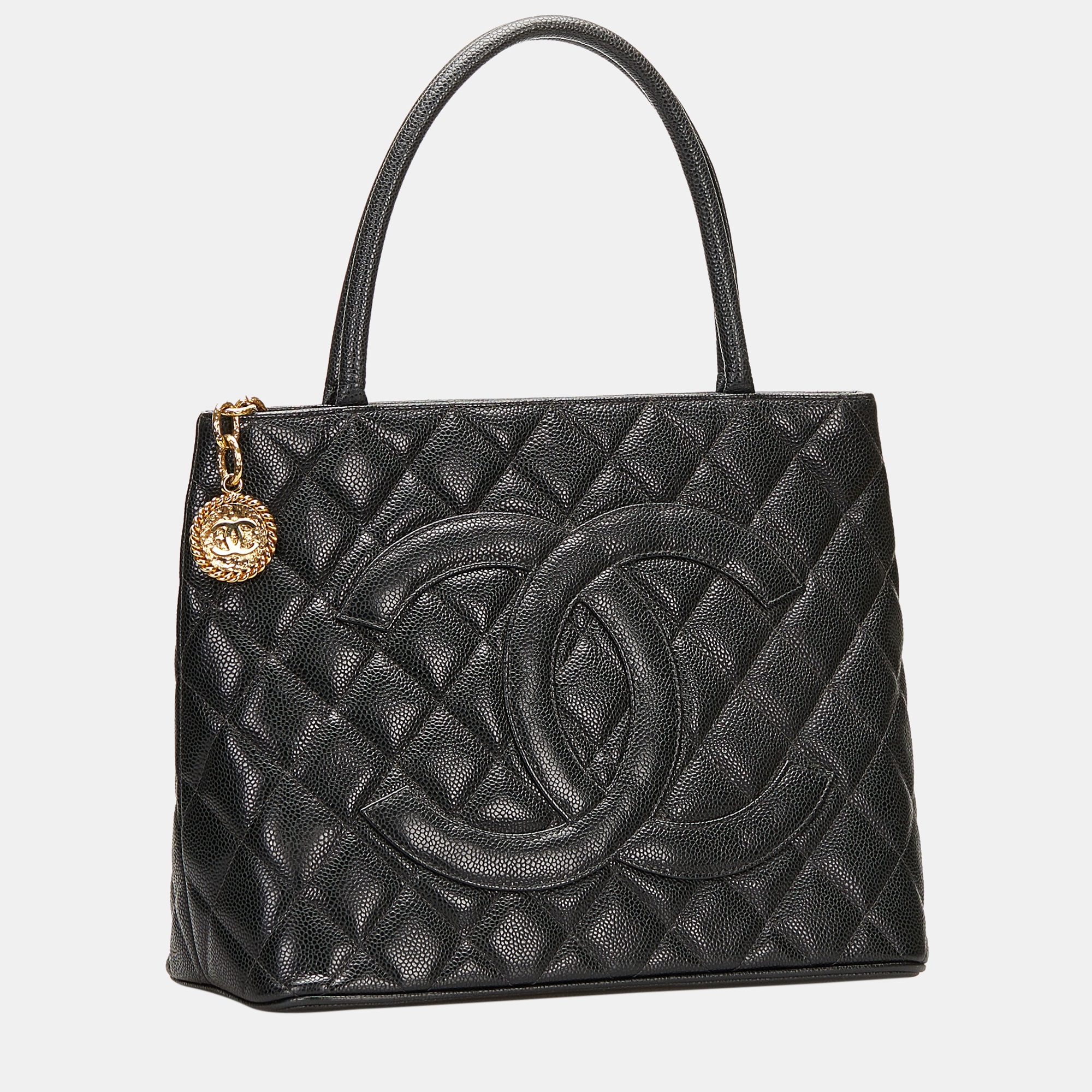 

Chanel Black Caviar Medallion Tote