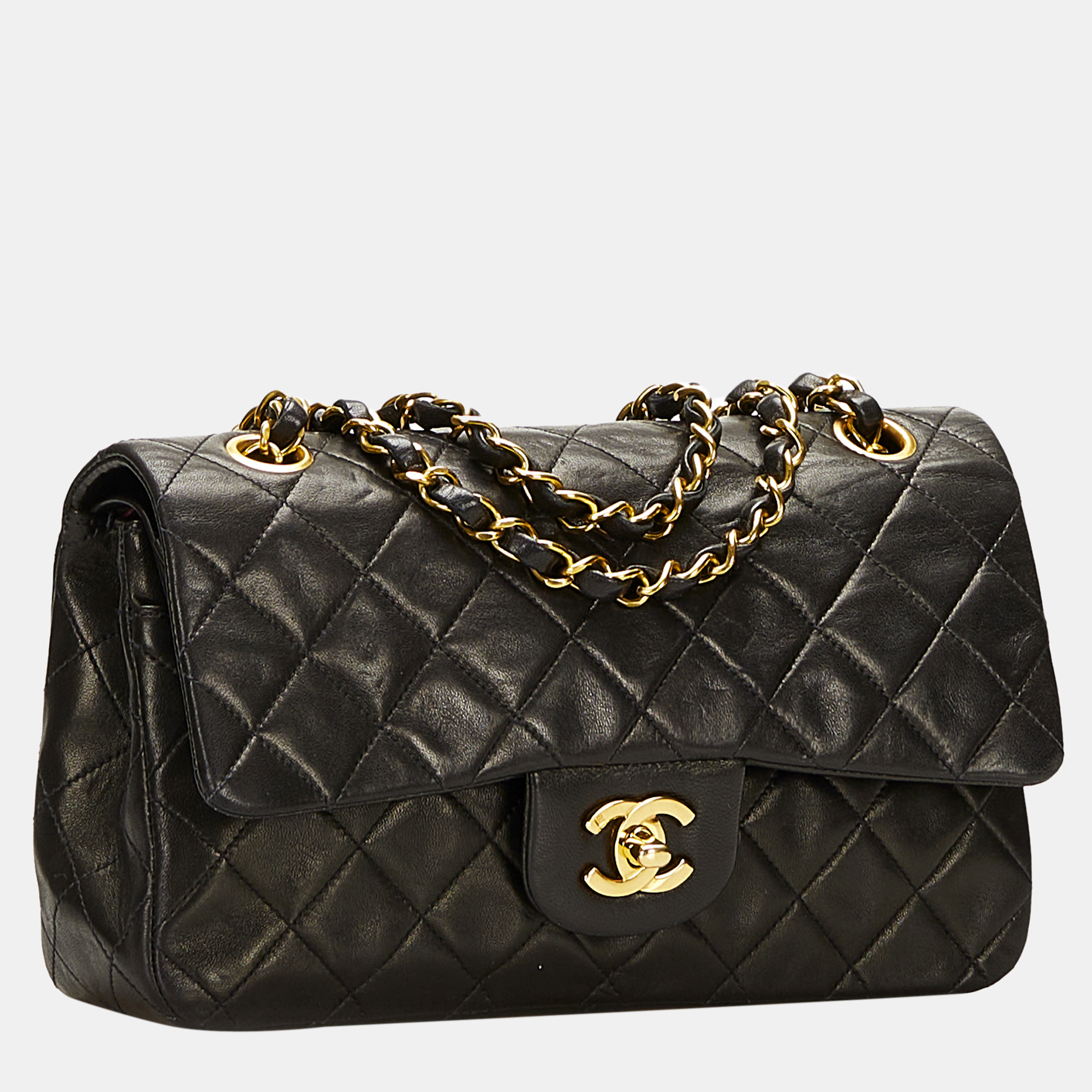 

Chanel Black Small Classic Lambskin Double Flap