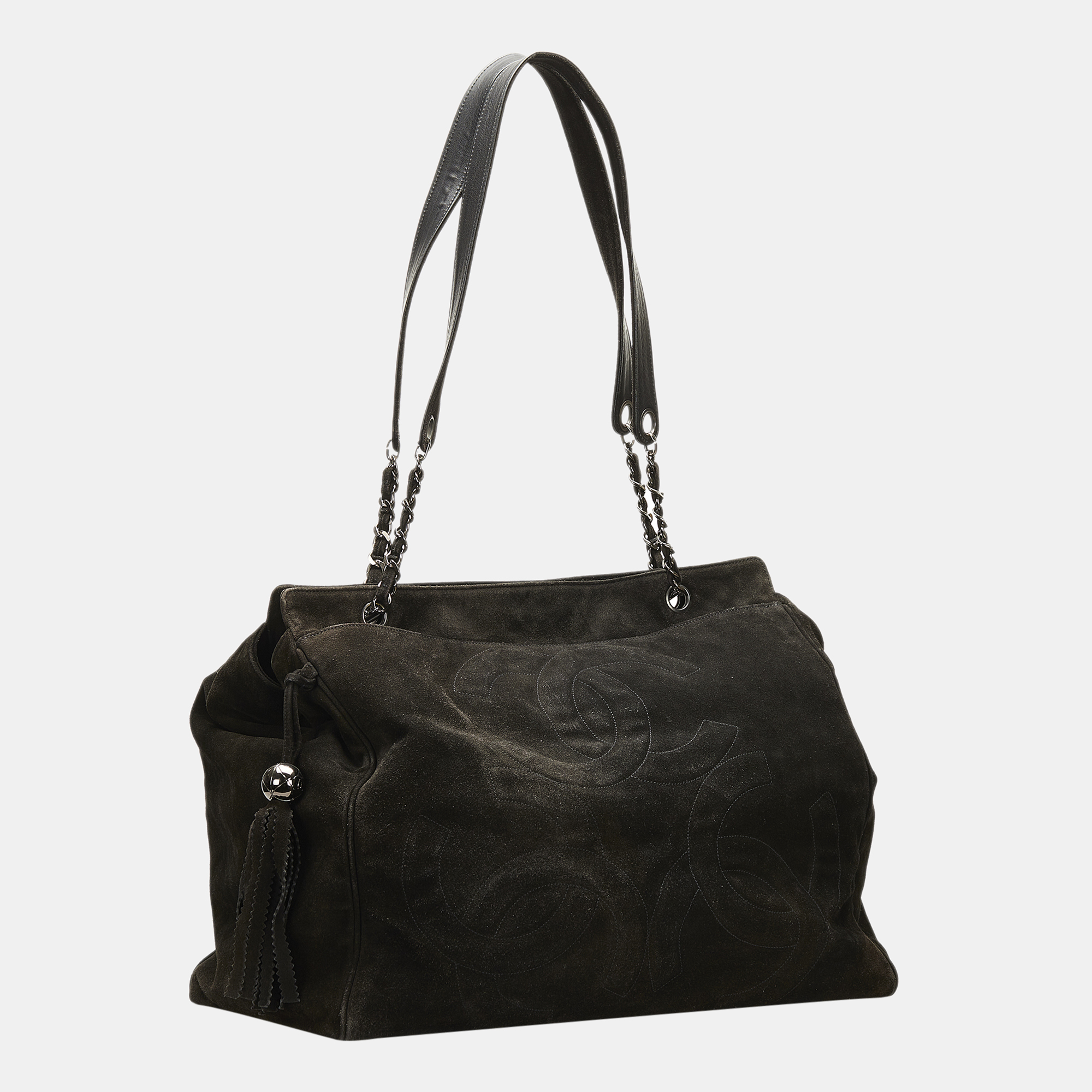 

Chanel Black Triple CC Suede Tote