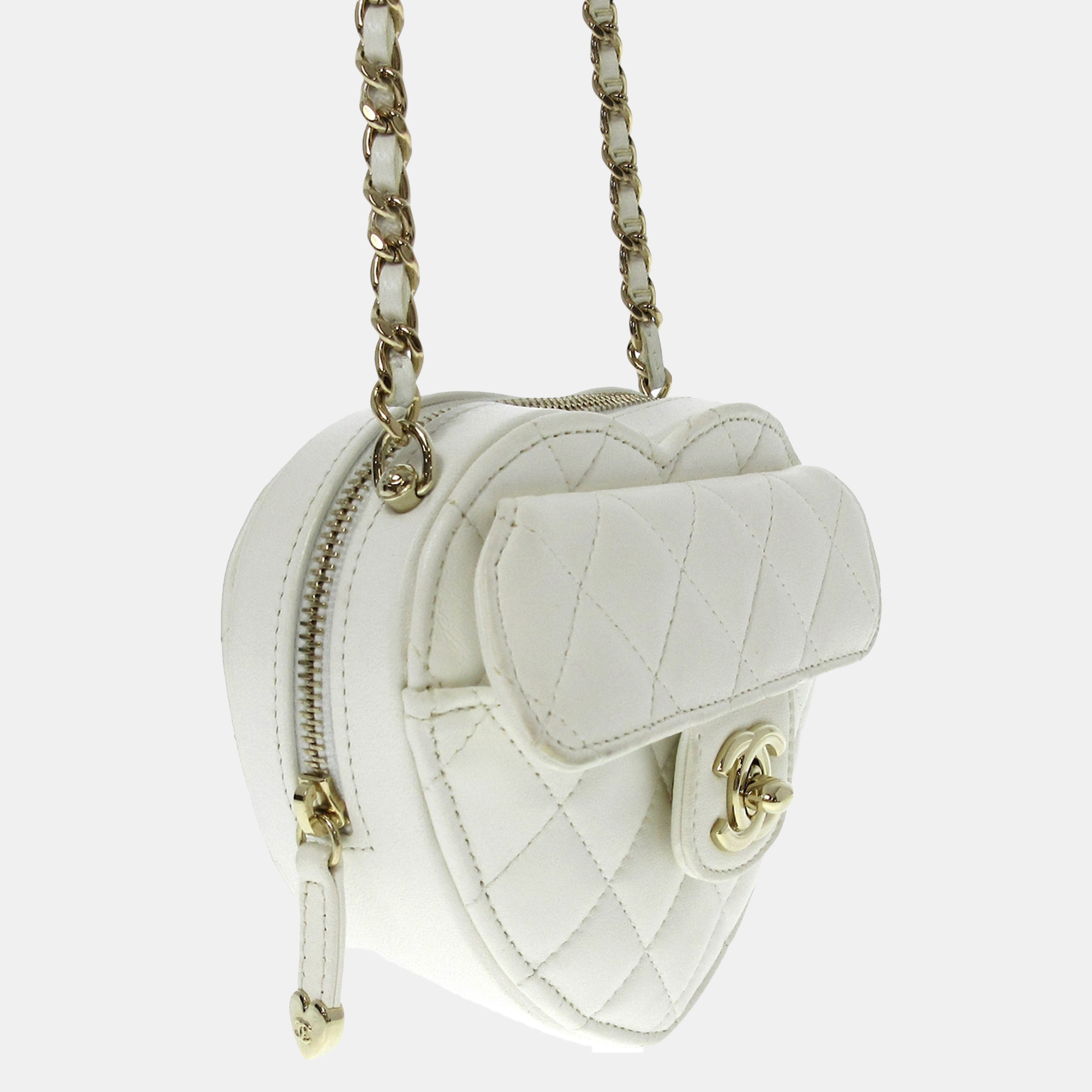 

Chanel White CC in Love Crossbody Bag