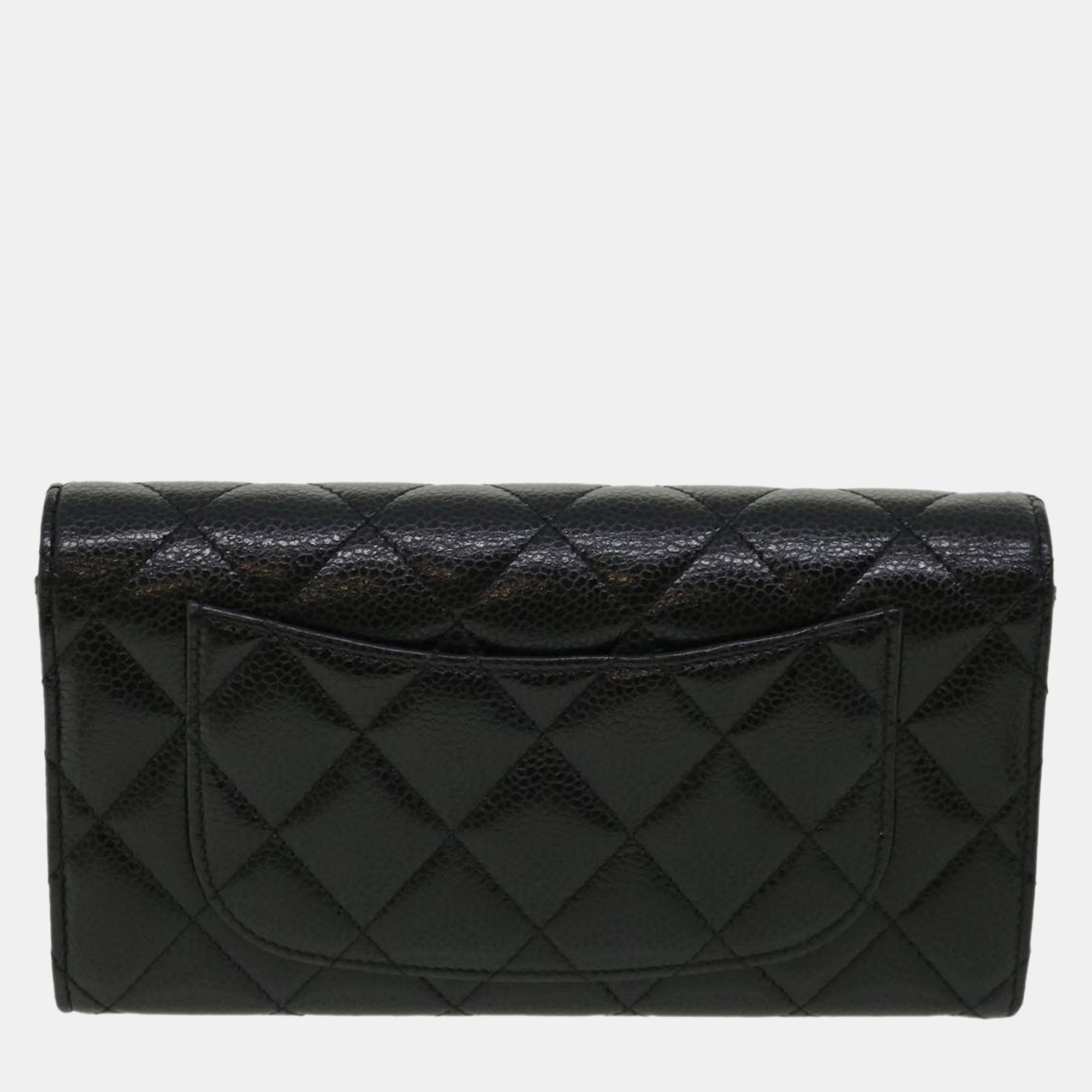 

Chanel Black Leather Timeless Flap Wallet