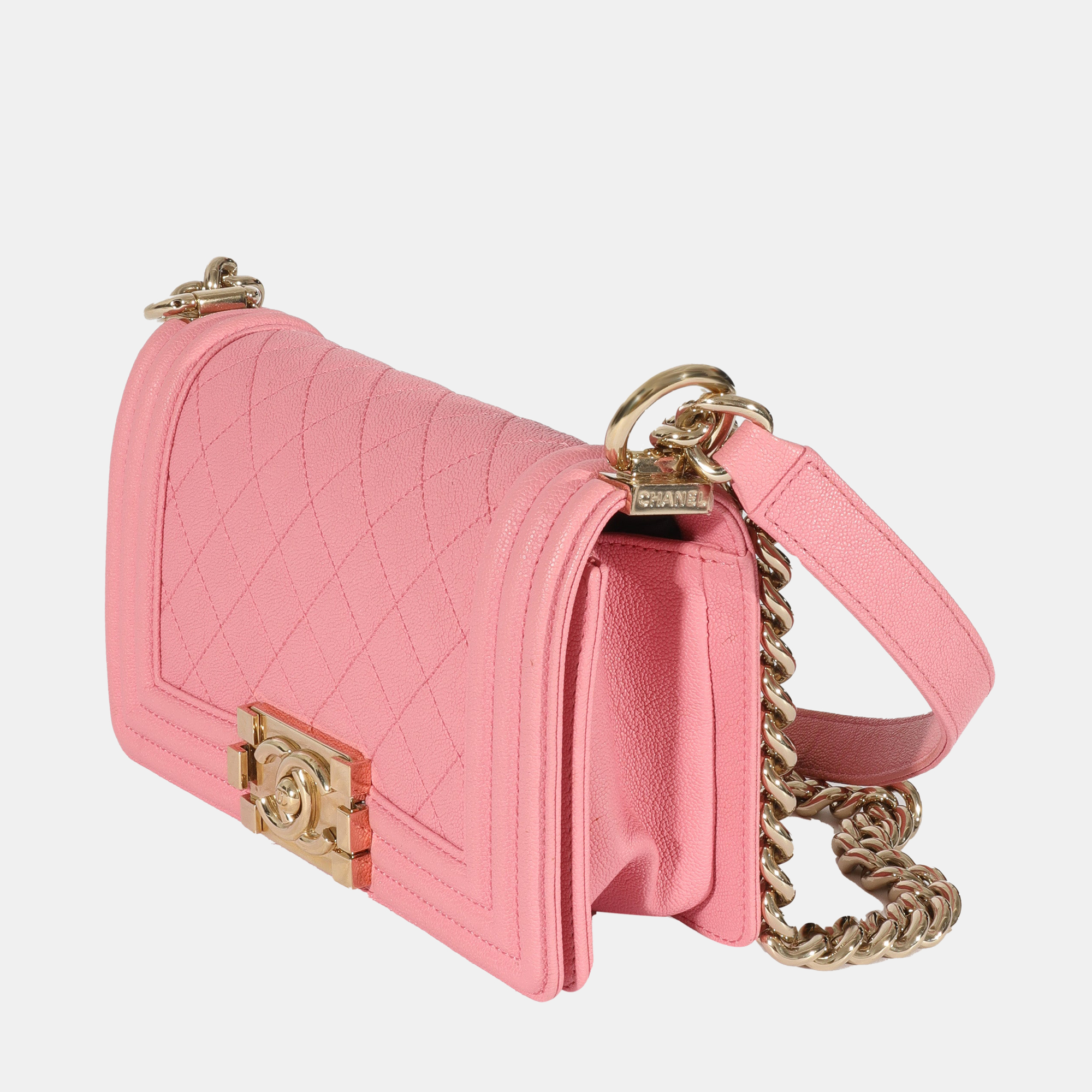 

Chanel Pink Caviar Leather Small Boy Bag