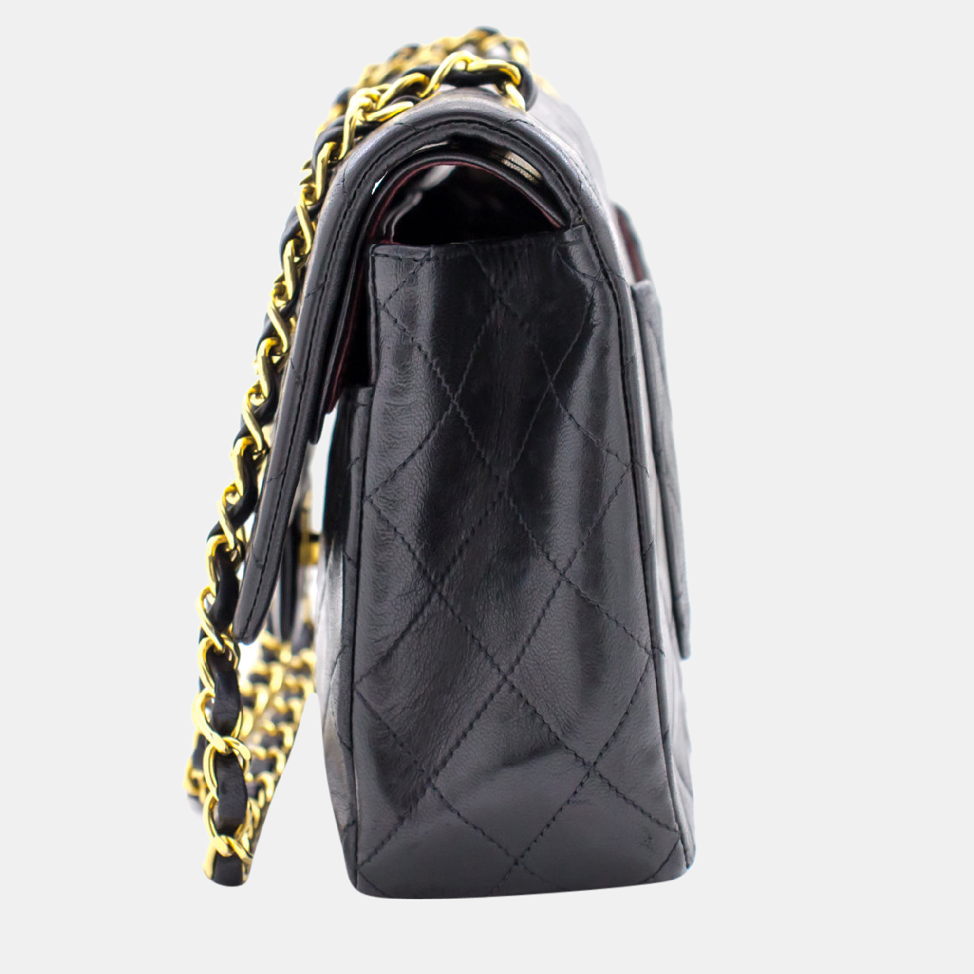 

Chanel Black Caviar Leather  Classic Double Flap Shoulder Bag