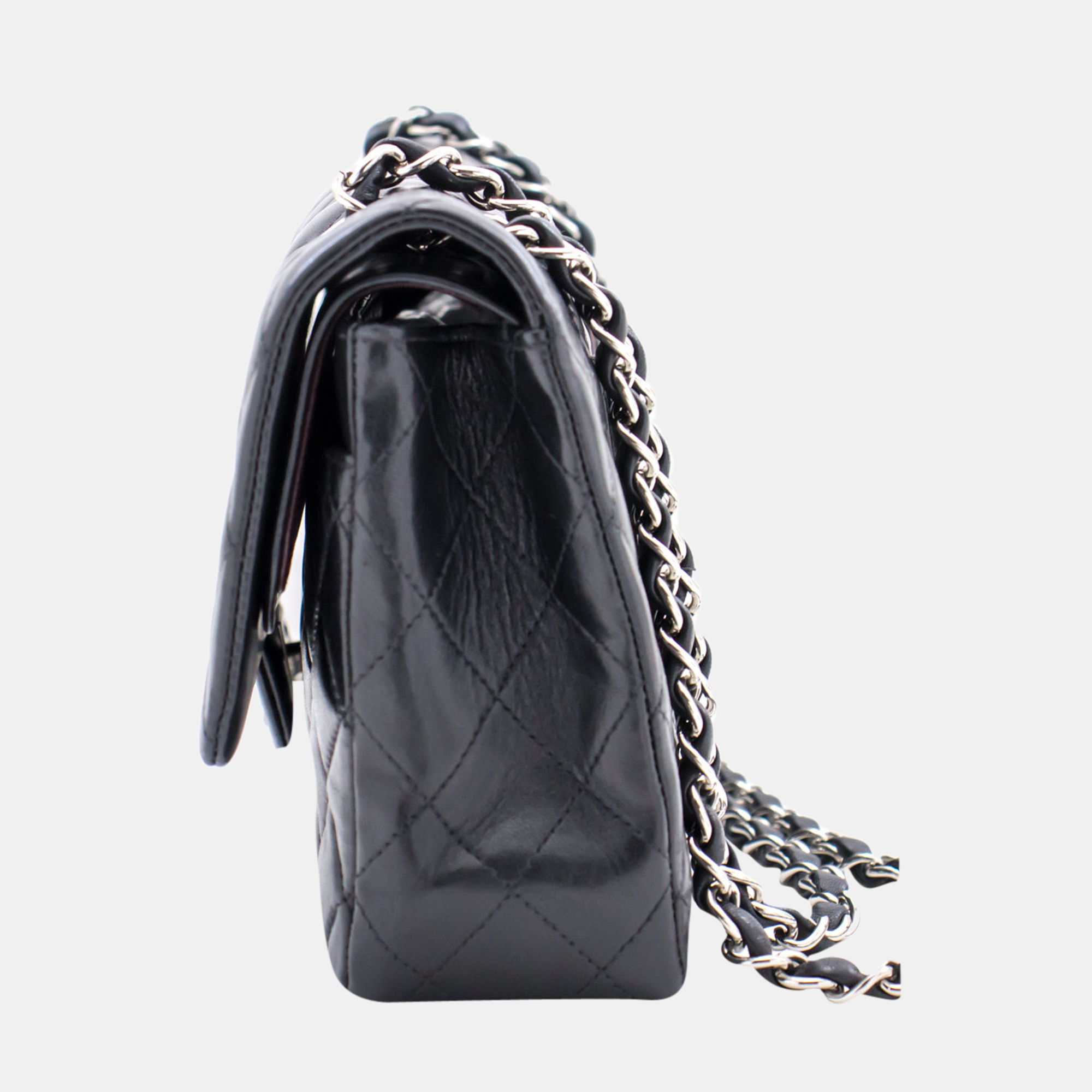 

Chanel Black Caviar Leather  Classic Double Flap Shoulder Bag