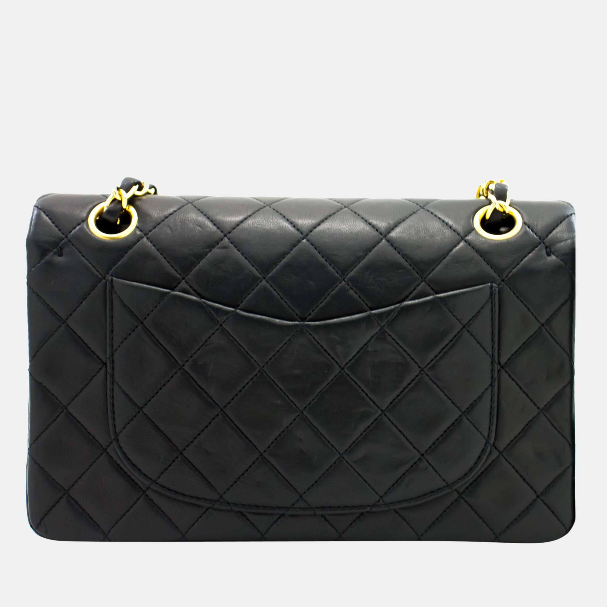 

Chanel Black Lambskin Leather Classic Double Flap Bag