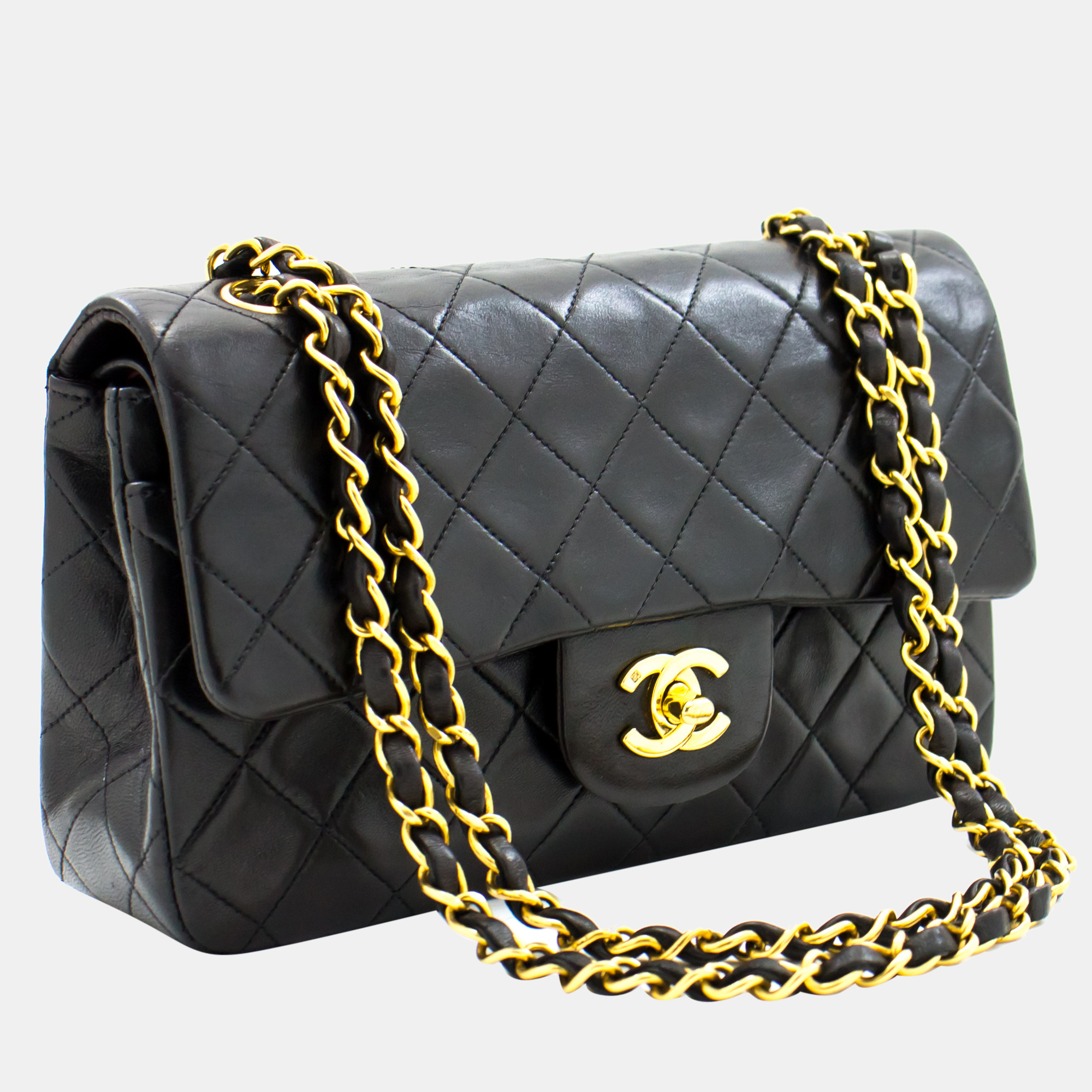 

Chanel Black Leather Classic Double Flap Bag