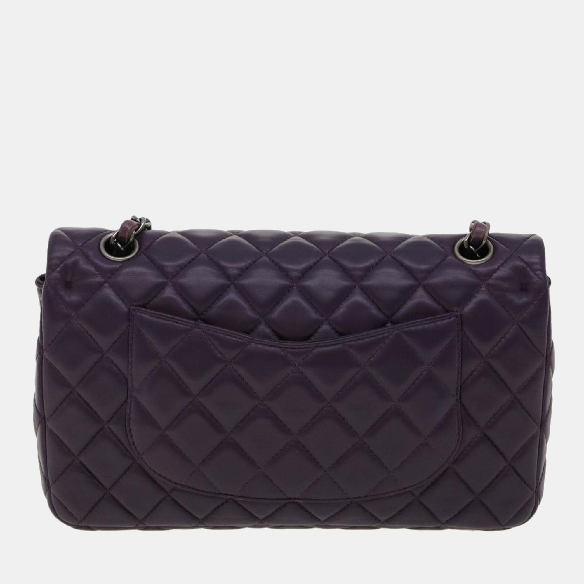 

Chanel Purple Leather Flap Bag