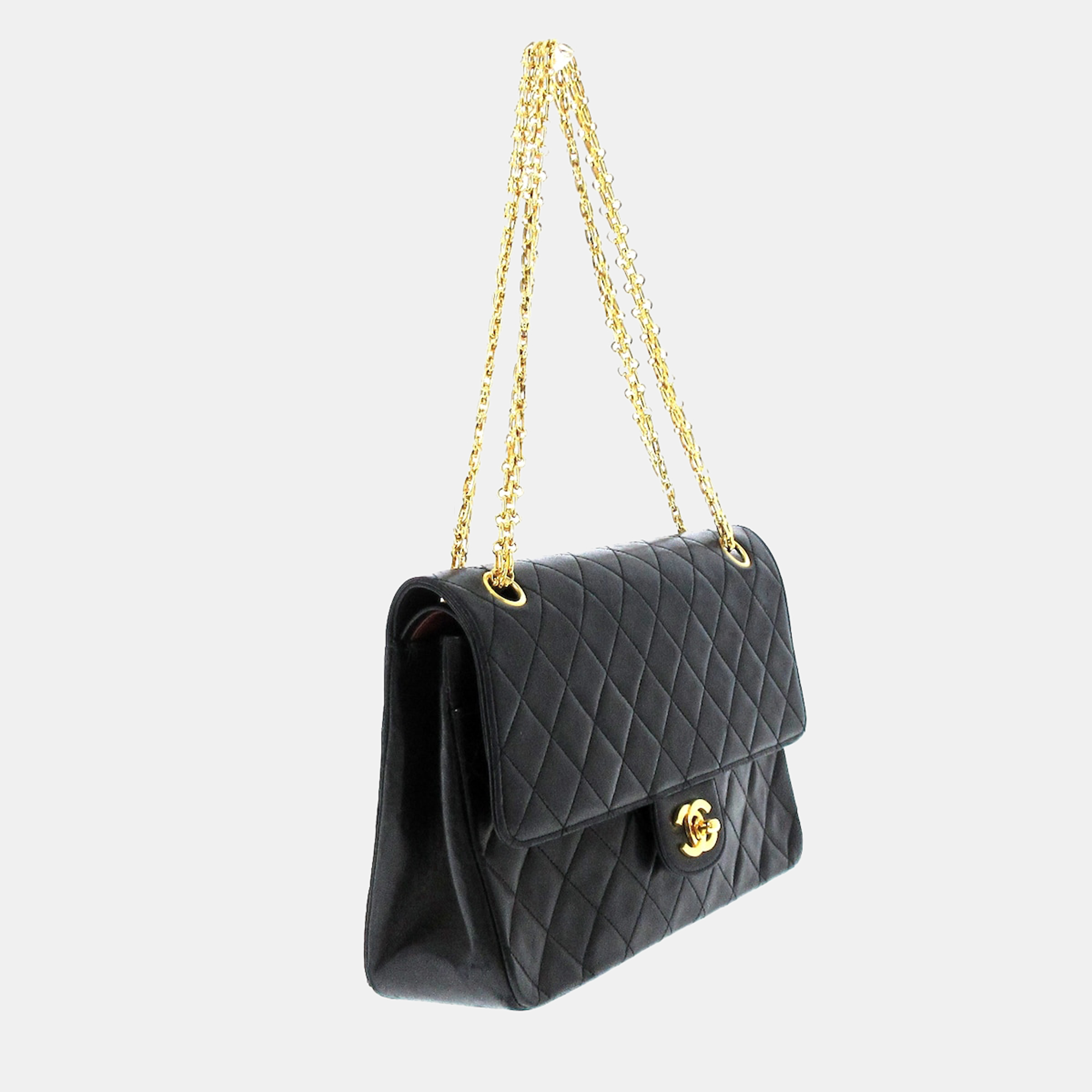 

Chanel Black Leather Classic Double Flap Bag