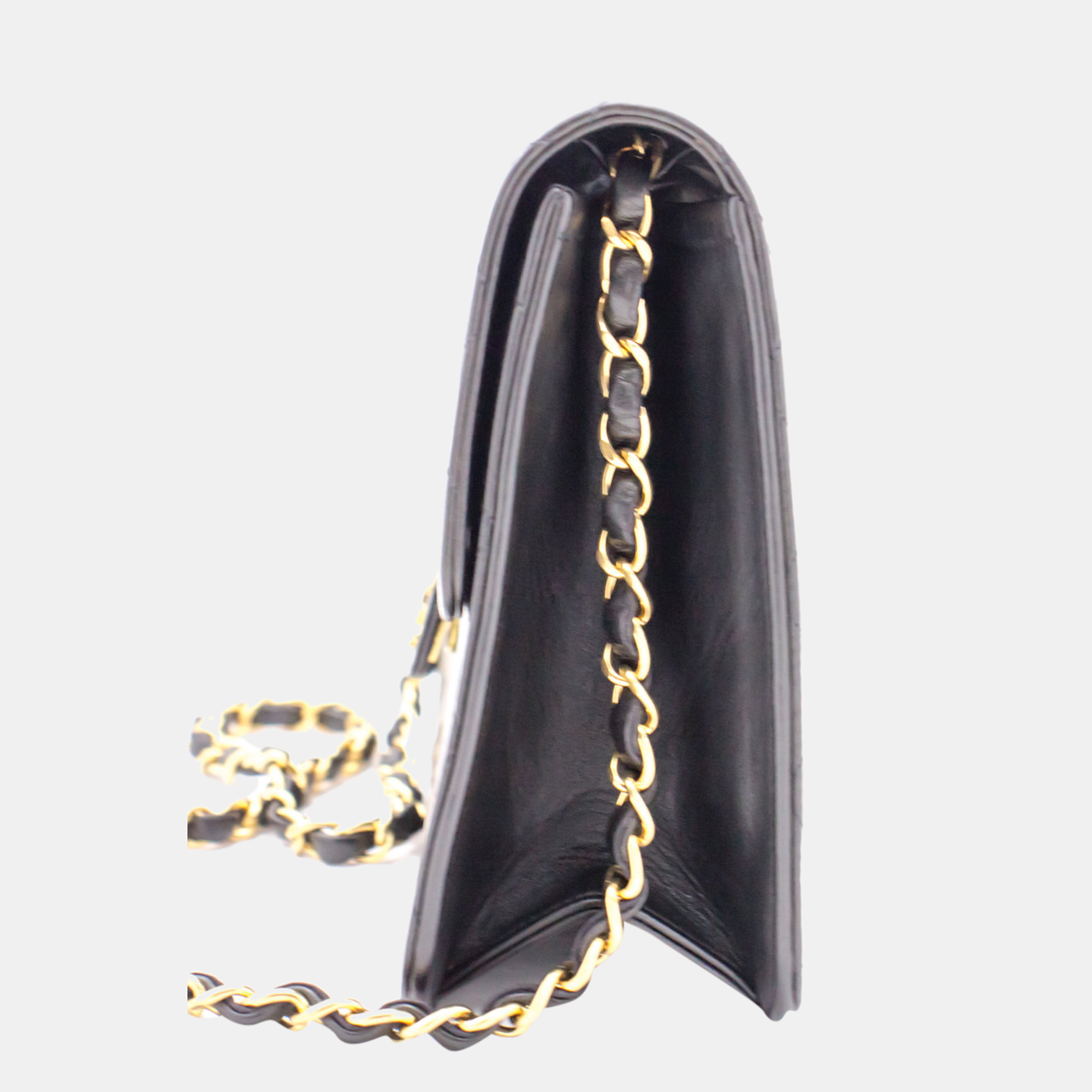 

Chanel Black Leather Classic Single Flap Bag