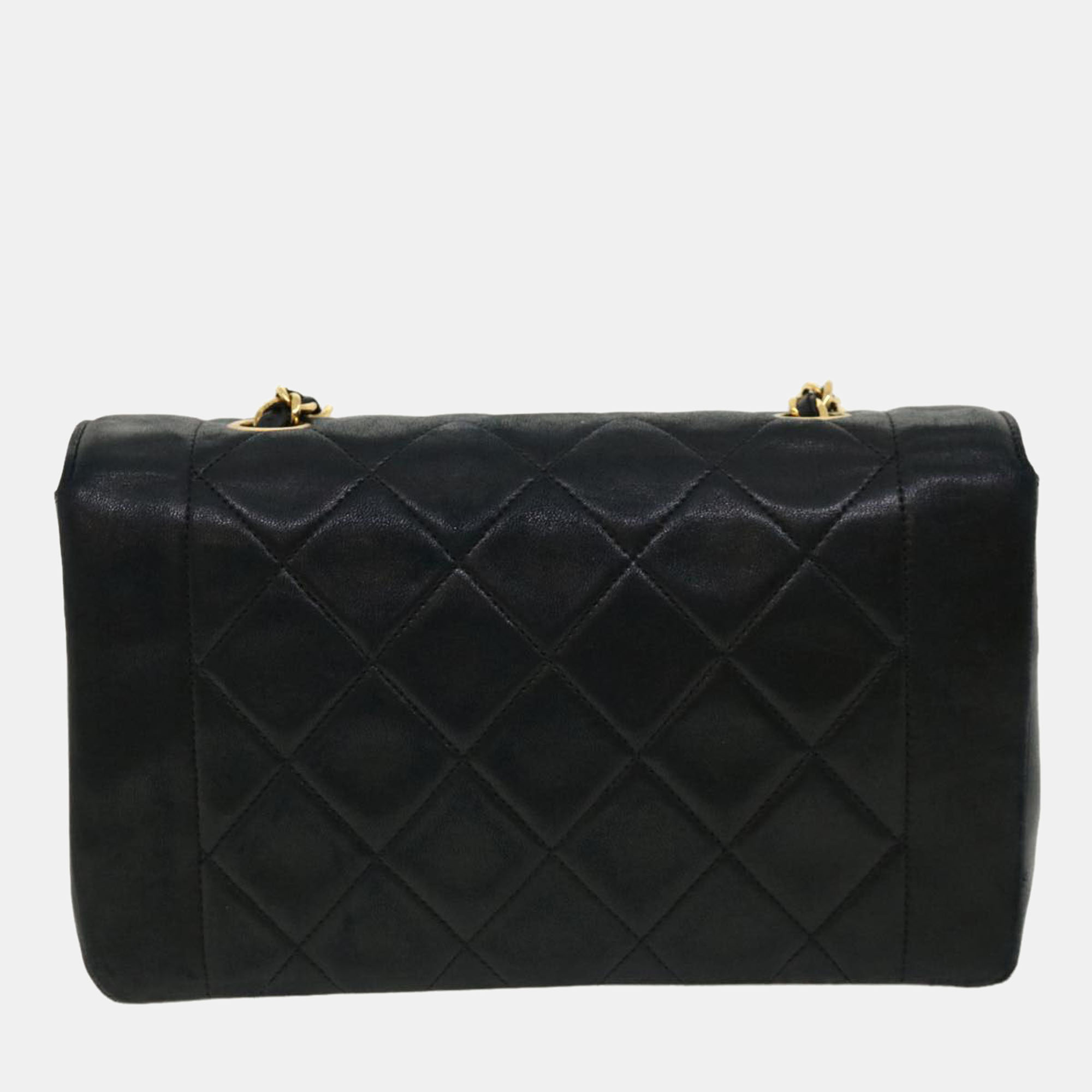 

Chanel Black Leather Diana Flap Bag