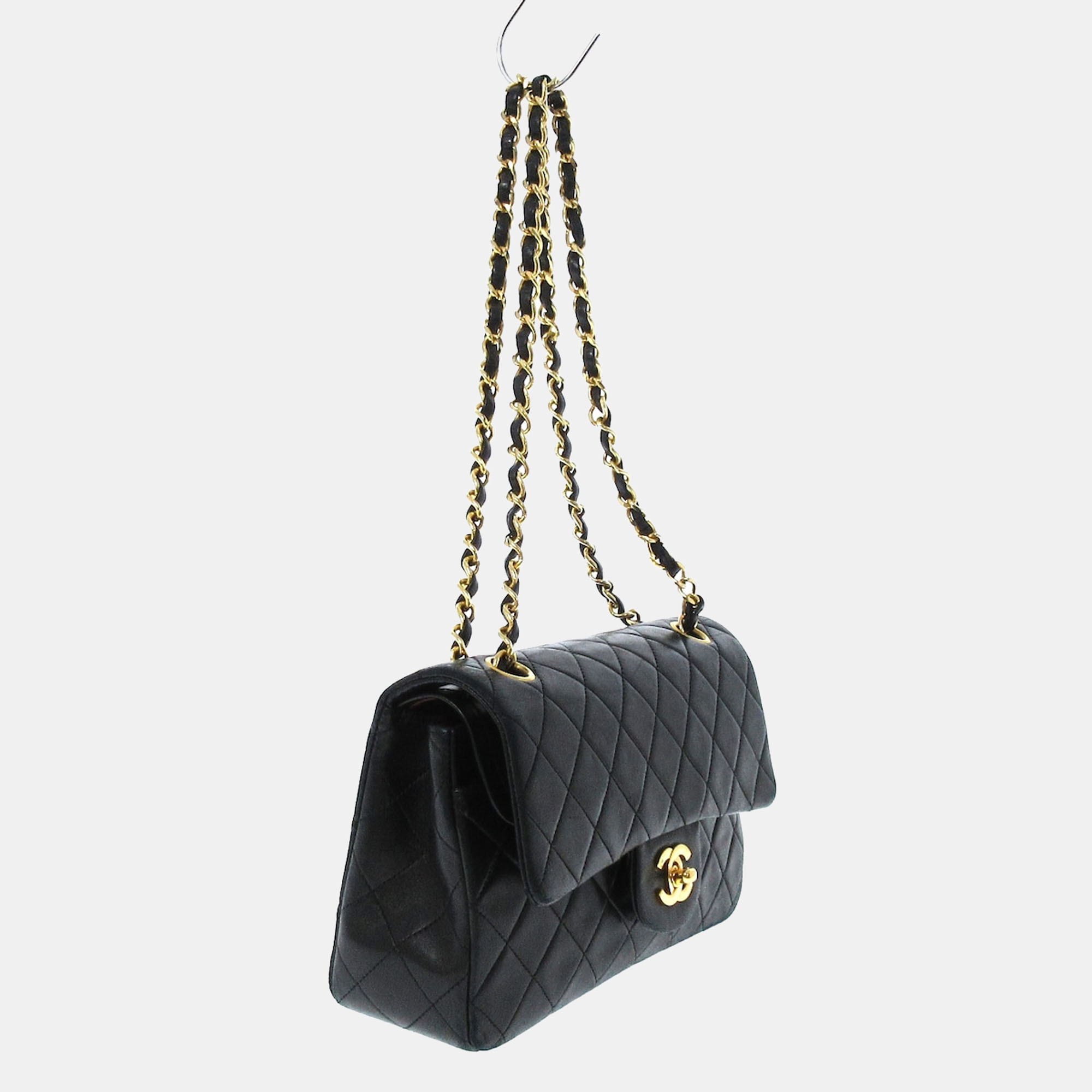 

Chanel Black Leather Classic Double Flap Bag