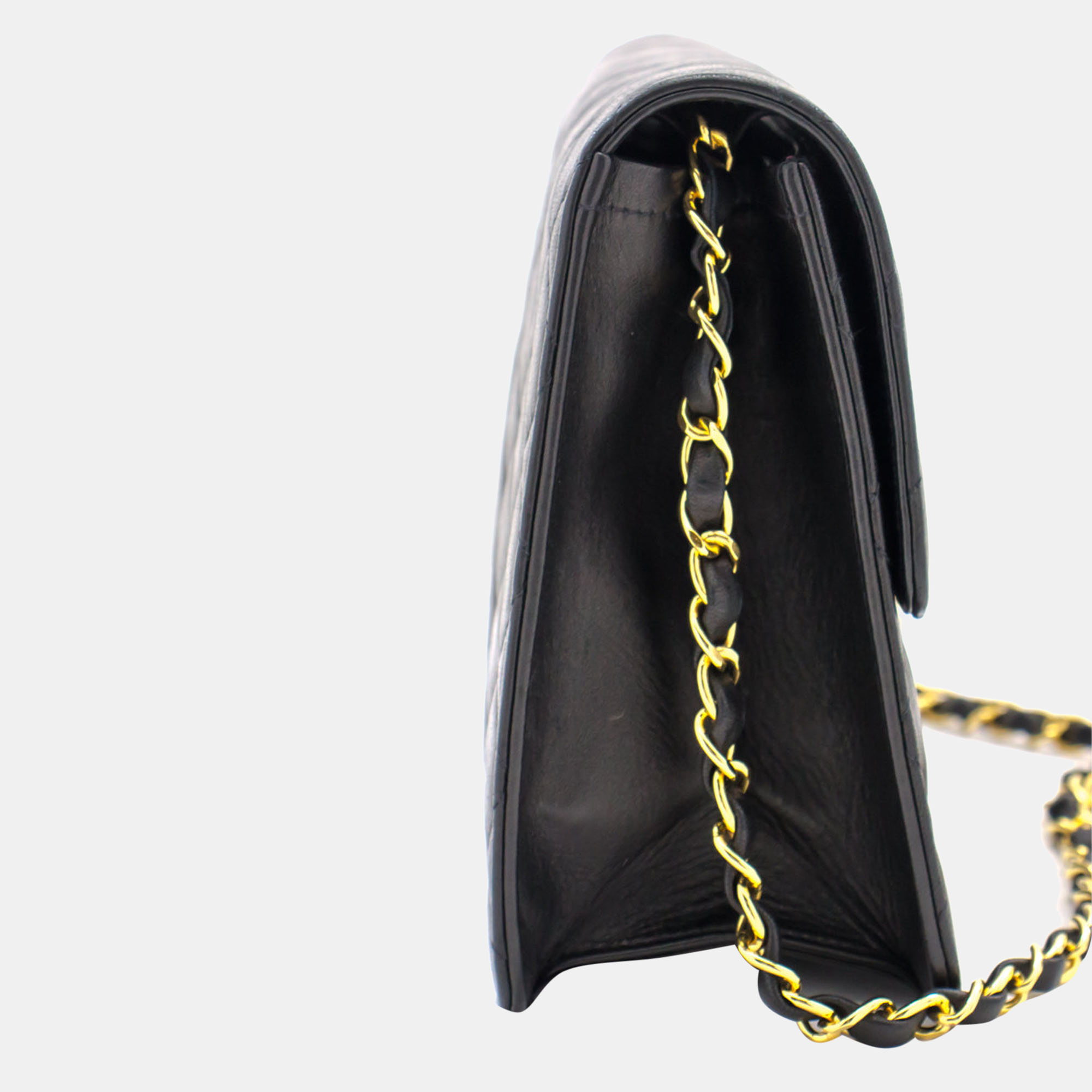 

Chanel Black Leather Vintage Flap Bag